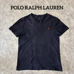 ポロラルフローレン VネックTシャツ フェード 後染め 刺繍ロゴ