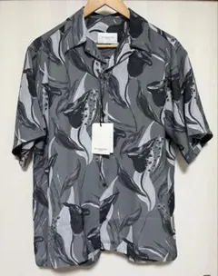 RAINMAKER 開襟 半袖シャツ D BLACK FLOWERのサムネイル