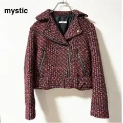 美品！Y2K 【mystic】 ツイードライダースジャケット 短丈 Fのサムネイル