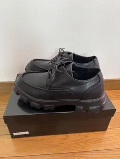 新品★eftyus 厚底ブーツ レースアップローファー 27cm