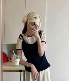 sona バイカラーレイヤードTシャツのサムネイル