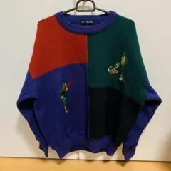 CITY HOUSE ゴルフ刺繍セーター