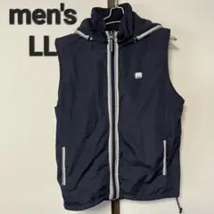 メンズ　袖無し　ベスト　紺色　LL　スポーツ