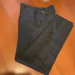 メンズ　ダークグレー スラックス ポリエステル混紡