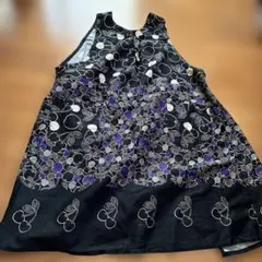 ANNA SUI エプロン チェリー柄 ブラックのサムネイル