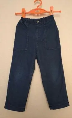 UNIQLO KIDS ダークブルーデニム 長ズボン 裏起毛 110cm