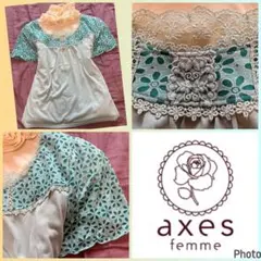 アクシーズファム★良品★お花オーガンジー★きれい色TP★森ガール★萌え系★y2kのサムネイル