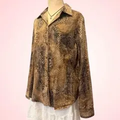 【Y2K】RALPH LAUREN アニマル柄シャツ グランジ 平成ギャル00sのサムネイル