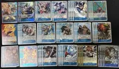 ワンピースカード　青エース＆ニューゲート 赤青エースデッキ　パーツ構築済みデッキ