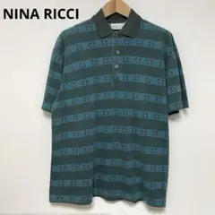 NINA RICCI ポロシャツ ストライプ 半袖 48 おしゃれ