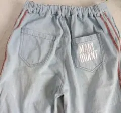 MARY QUANT ワイドレッグデニムパンツ ライトブルー ガーリー 38
