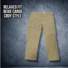 Wrangler カーゴパンツ ベージュ 34 RELAXED CBOY 古着