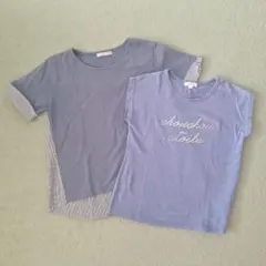 ikka 青 Tシャツ ストライプデザインのサムネイル