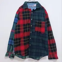 ユニセックス ネルシャツ L マルチカラー チェック柄 古着