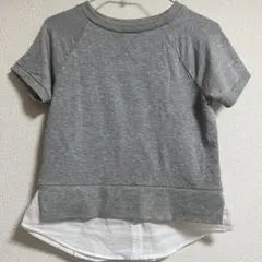【EGOIST】ラグランスリーブTシャツ レイヤード風グレースウェット生地