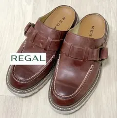 REGAL レザーサボサンダル 25cm ブラウン 本革のサムネイル
