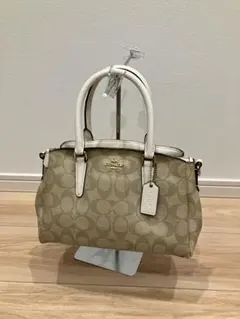 【極美品】コーチ coachシグネチャー 2way ショルダーバッグ 白