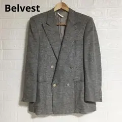 Belvest アルパカ100% ダブルジャケット グレー メンズ　ブランドのサムネイル