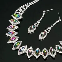 社交ダンス　 アクセサリー ネックレス ビジュー　カラフル　ブライダル