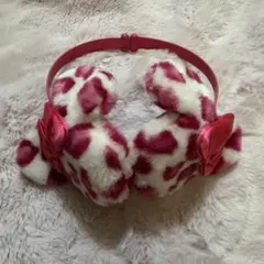 ミニー　イヤーマフ　ヒョウ柄　ピンク　ディズニー　ディズニーリゾート