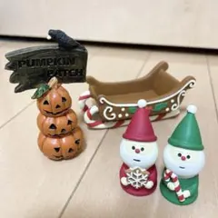 置物 クリスマス ハロウィン 4点セット concombre 補修有り