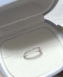 canal 4°c リング K10 10金 ホワイトゴールド ハーフエタニティ