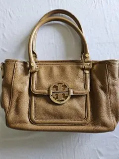 Tory Burch ブラウンレザー ハンドバッグ