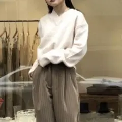 TODAYFUL トゥデイフル　Vネック リブニット ウールニット プルオーバー