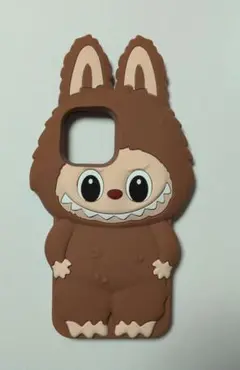 LABUBU型シリコンiPhoneケース ブラウン　13ProMax