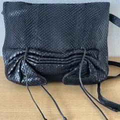 希少】et vous paris パイソン 蛇革 本革 巾着 ショルダーバッグ