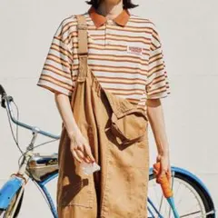 niko and... STRANGER THINGSレトロボーダーポロシャツ