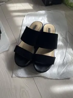 エスペランサ ブラック ウェッジサンダル