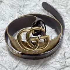 未使用級　グッチ × アディダス コラボ GGマーモント ベルト ベージュ