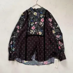 新品　DAMA collection フラワープリントブラウス　9号　ボタニカルのサムネイル
