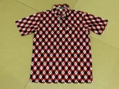 CORAGGIO メンズ　ゴルフ半袖ポロシャツ　チェック柄　Lのサムネイル