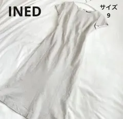INED リネン混フィット＆フレアデザインワンピースのサムネイル