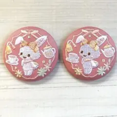 ウィッシュミーメル サンリオ 缶バッジ 刺繍 キャラクター ビスケット 食玩