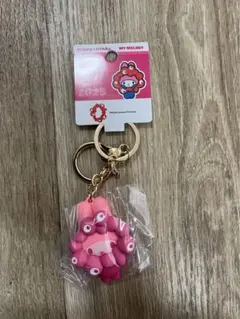 新大阪限定　サンリオミャクミャクキーホルダー　マイメロディー　推しカラー
