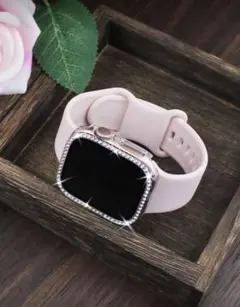 新品SHEIN Applewatch 本体ケース＋バンドセット 40mm ピンク