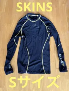 SKINS コンプレッションウェア 長袖 ブラック×イエロー Sサイズ ②