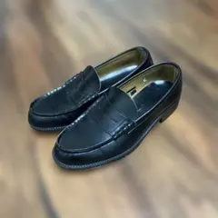 Haruta Loafers 黒のレザー ローファー5160
