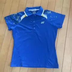 YONEX 青 ポロシャツ 半袖 星柄