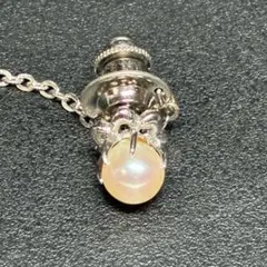 極美品✨本真珠 パール タイタックピン ネクタイピン 冠婚葬祭 ビジネス スーツのサムネイル