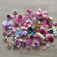 ピンク系デコレーションパーツセット　100個