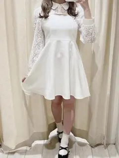 evelyn レースブラウスワンピース