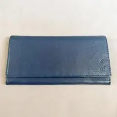【ポロラルフローレン●長財布 二つ折り ネイビー×ブラック／中古】のサムネイル