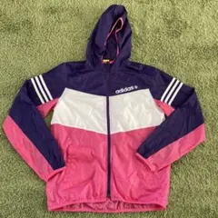 値下げ！adidas フード付きナイロンパーカー
