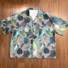EMMA CLOTHES ボタニカル柄 オープンカラーシャツのサムネイル