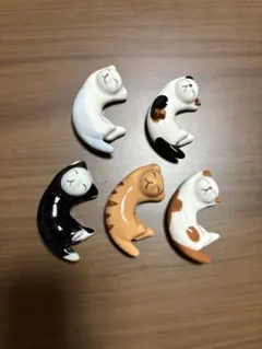 猫の形状の箸置き5個セット　未使用品
