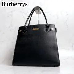 美品✨Burberrys ハンドバッグ ノバチェック サフィアーノレザー Y2K